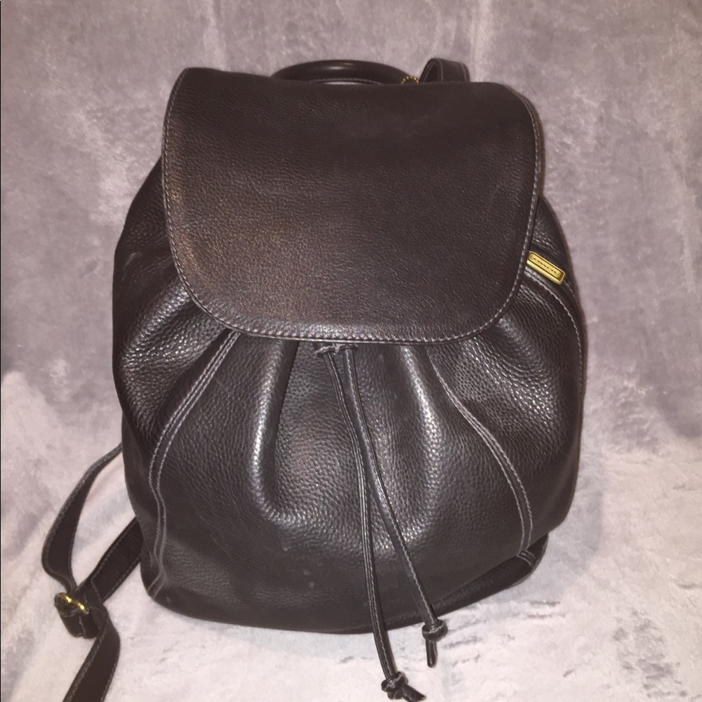 Black Leather Backpack